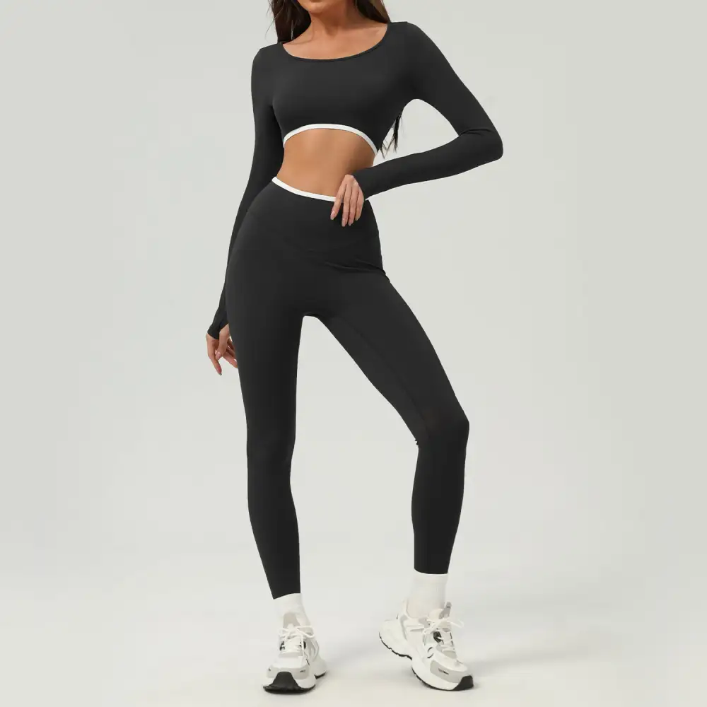 Quick-Dry High-Waist Top and Leggings Active Set