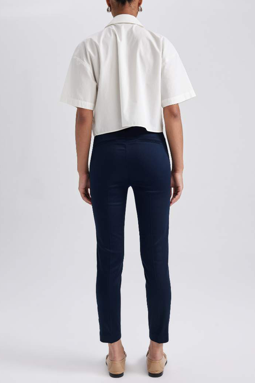 Elastic-Waist Solid Training Pants