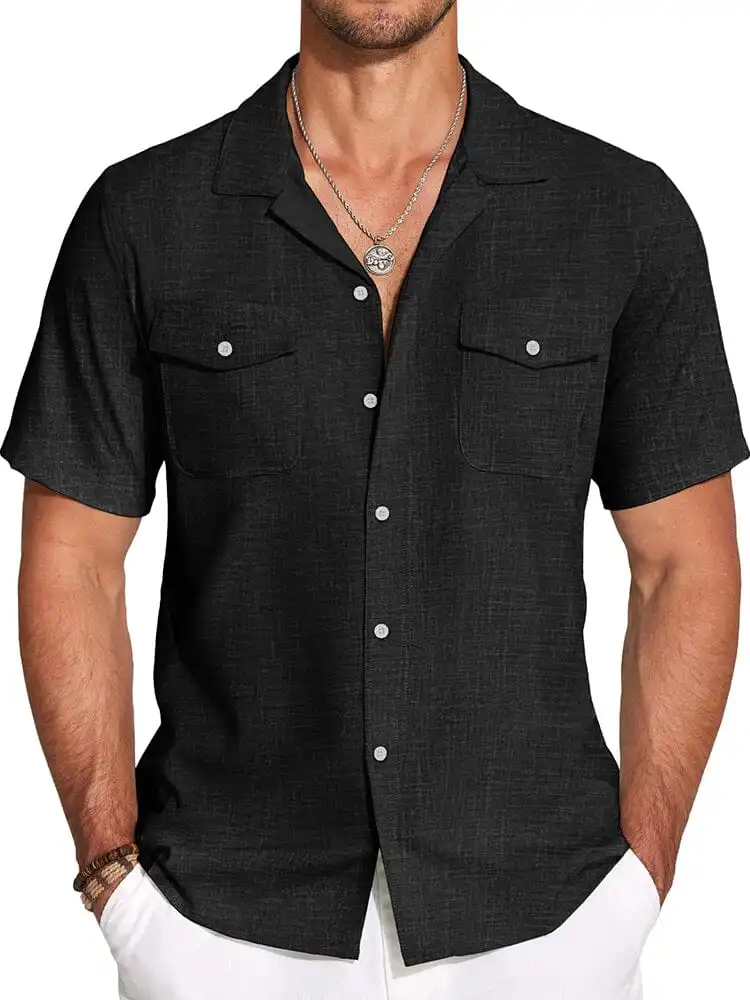 Casual Cuban Collar Summer Shirt Jeans