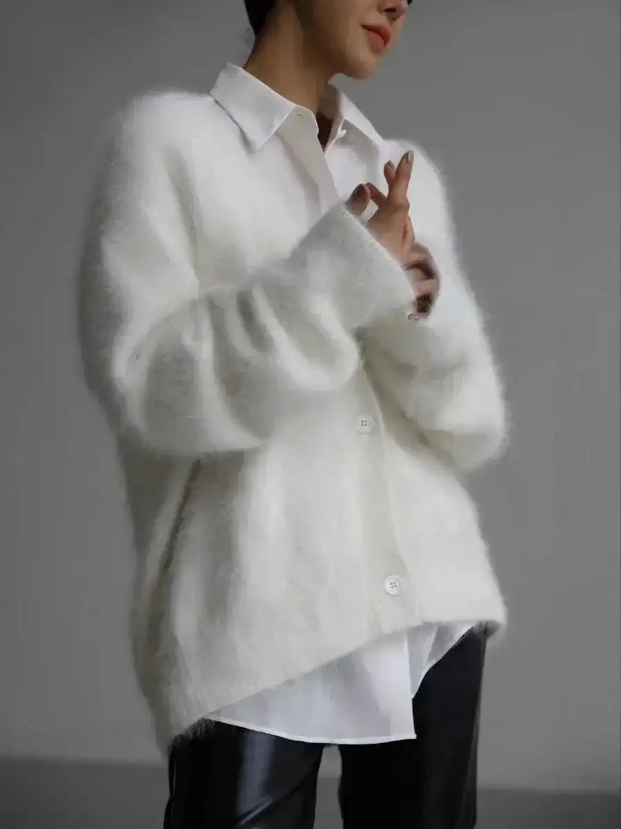 Cozy Mohair Knit Cardigan