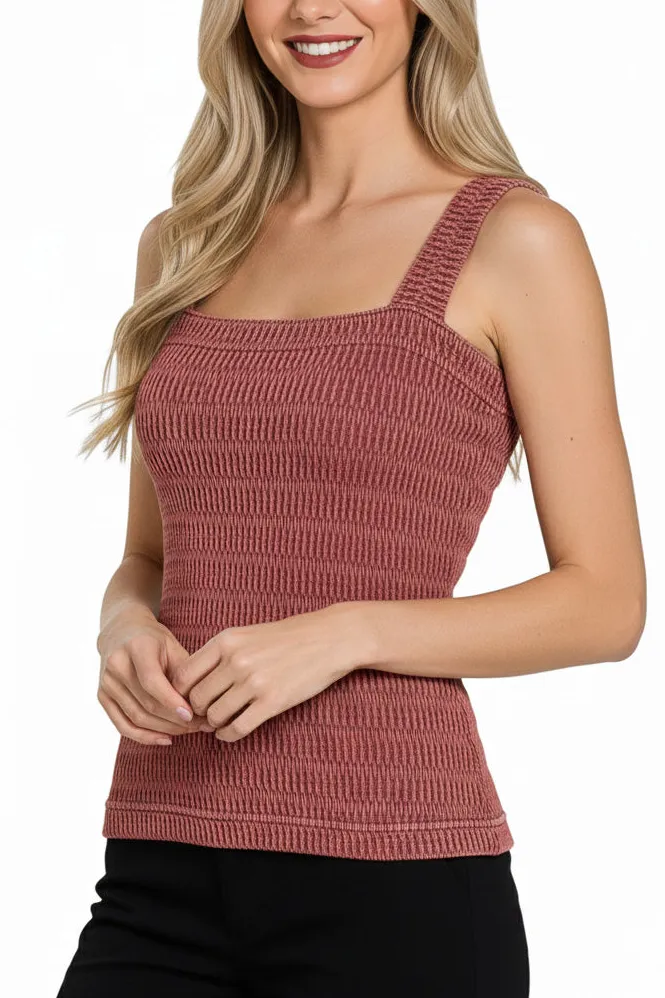 Modern Refined Ribbed Tank Top