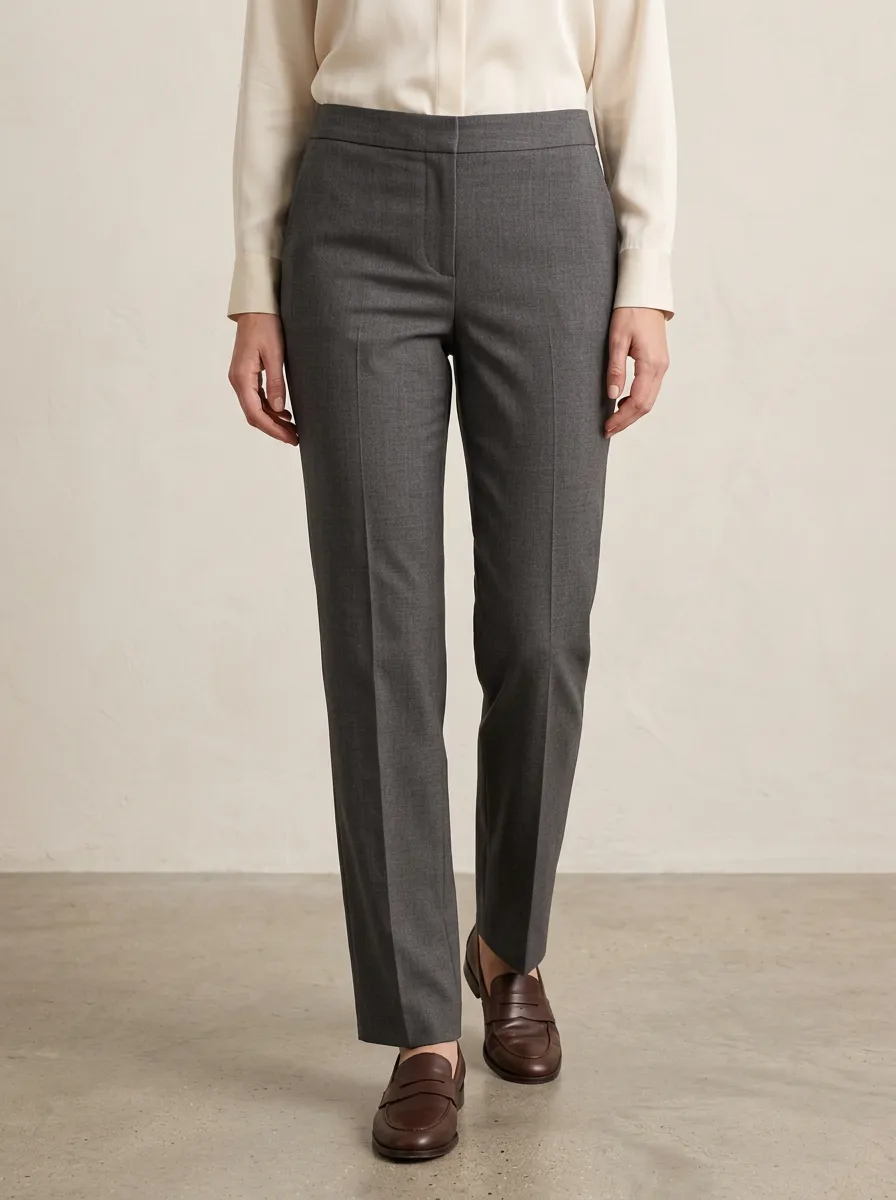 Easygoing Straight-Leg Women's Mid-Rise Straight-Leg Pants