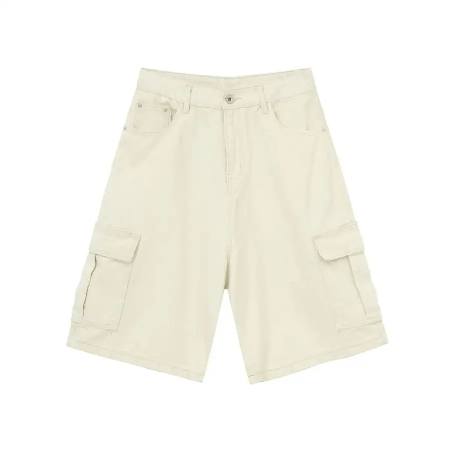 Men's Mid Rise Denim Shorts with Cargo Pockets