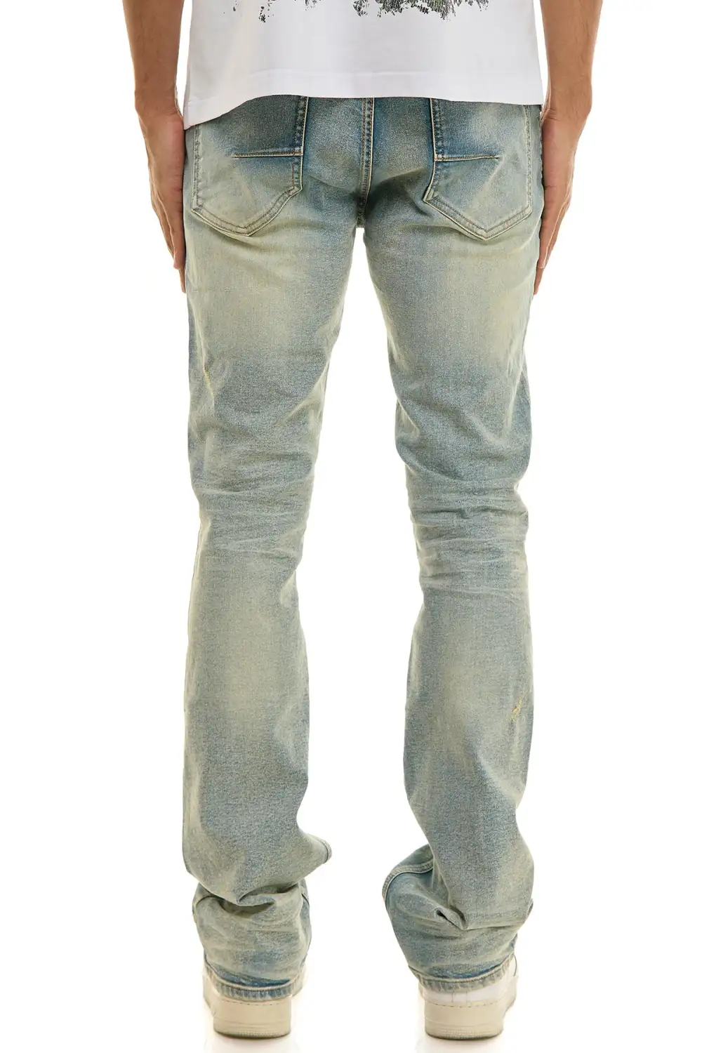 Men's Clean Flare Skinny Stacked Jeans
