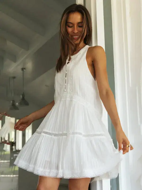Collared Button Front Dress