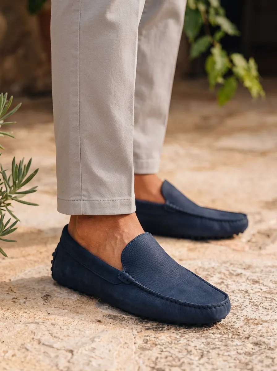 Suede-Look Leather-Look Men's Casual Loafers