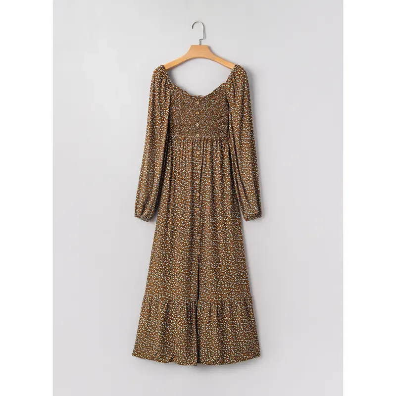 🔥Women's Bohemian FloralLong-Sleeve Dress