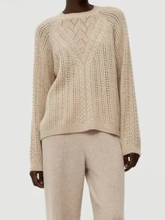 Cashmere Cable Knit Women Sweater