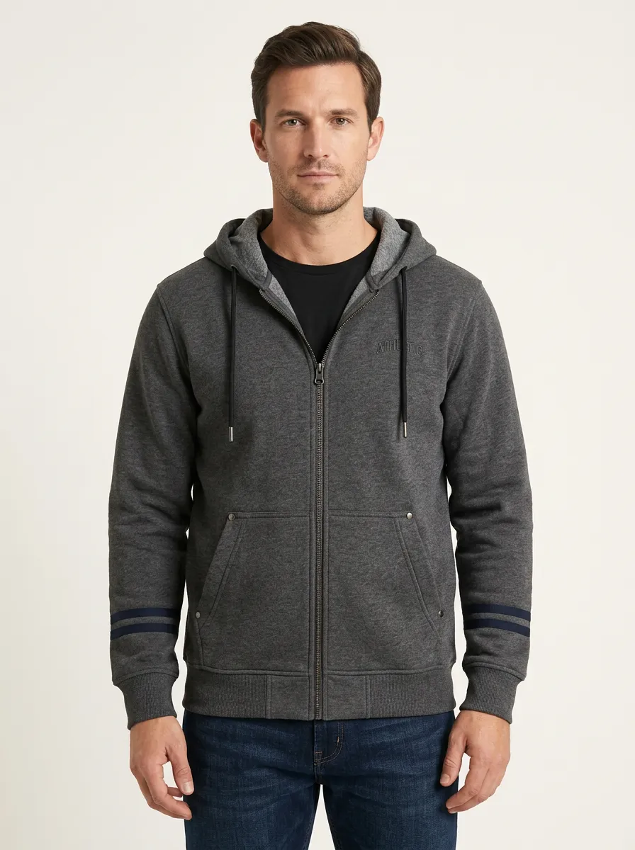 Active Embroidered Zip-Up Active Look Men's Sport Jacket