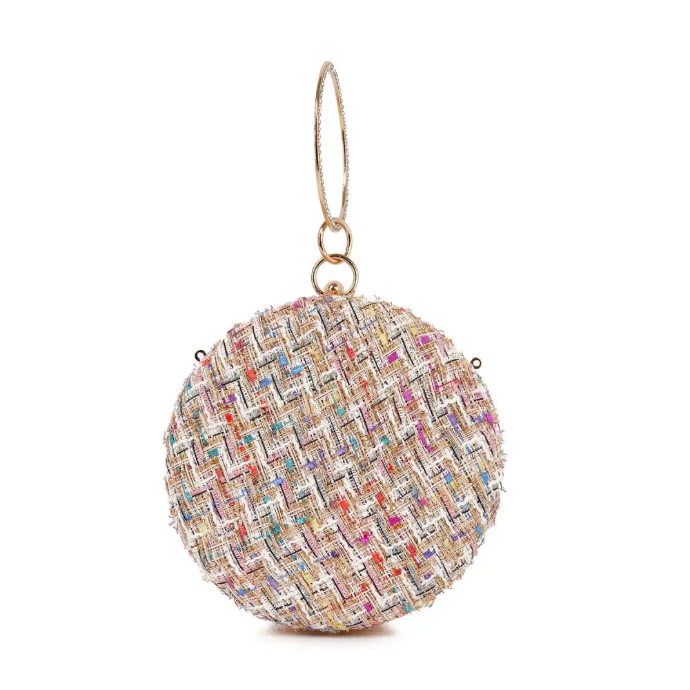 Everyday Detail Chain Accent Evening Clutch Bag