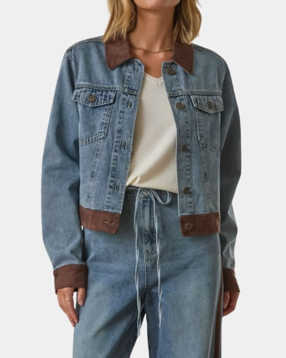 Suede Contrast Jacket