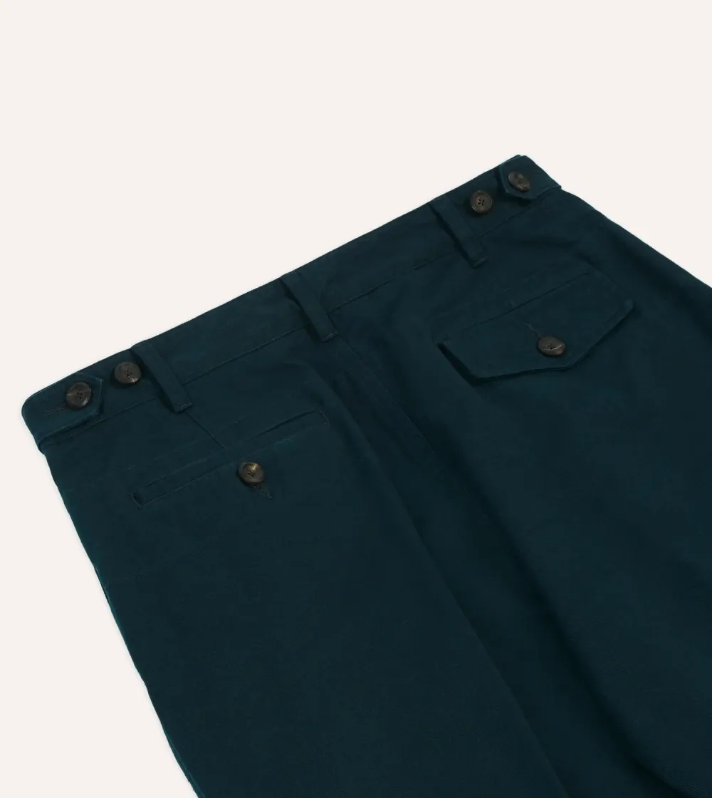 Daily Navy Vintage Wash Cotton Games Trousers Casual Style