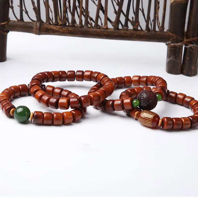 Bone Beads Eyed Dzi Bead Sheep Horn Bracelet