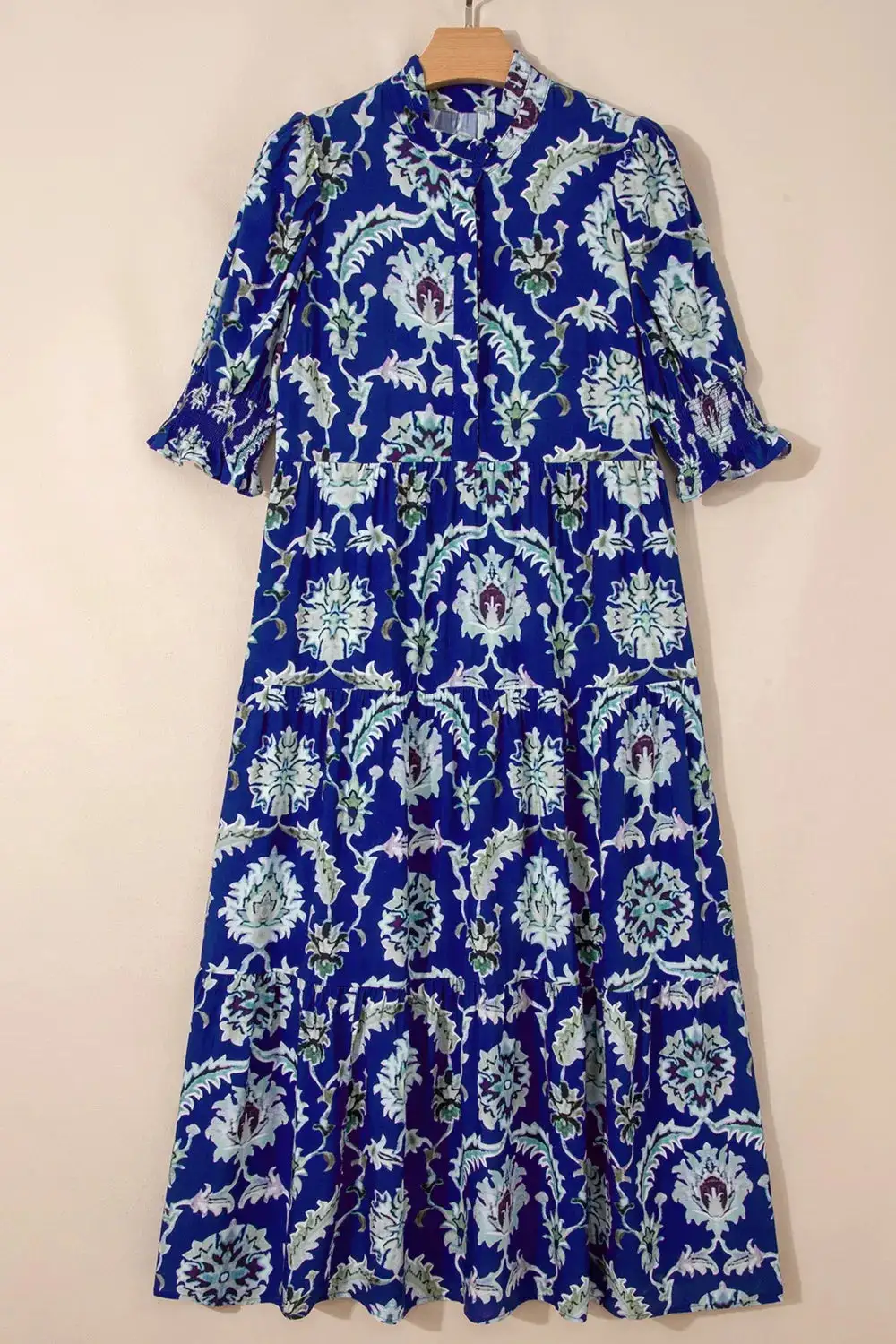 Floral Printed Ruffle Dress Casual