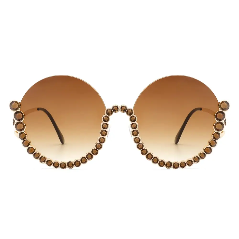 Layered Round Frame Sunglasses