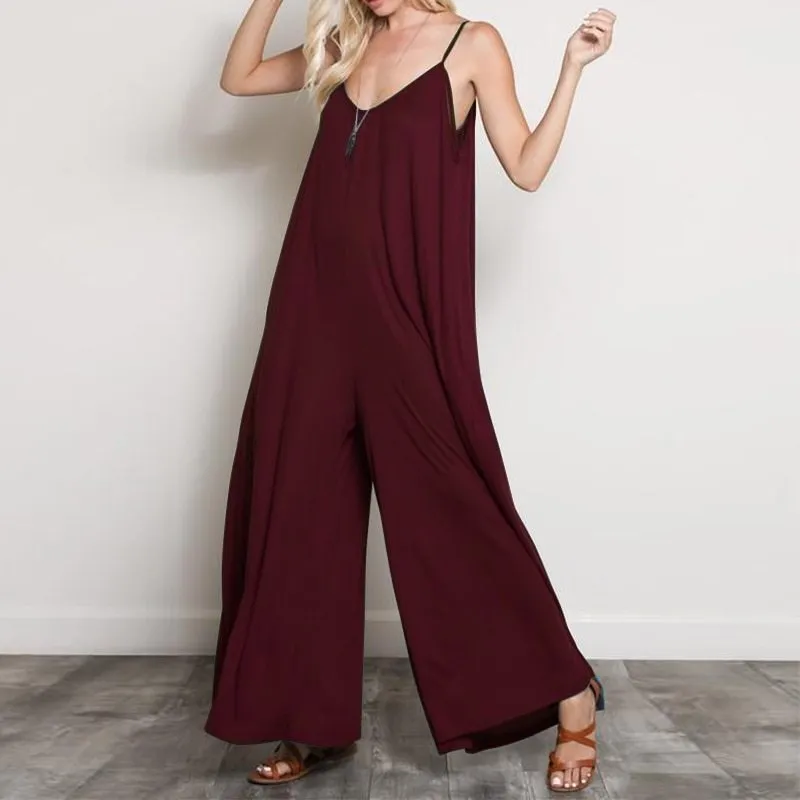 Flowy Wide-Leg Chic Minimalist Jumpsuit