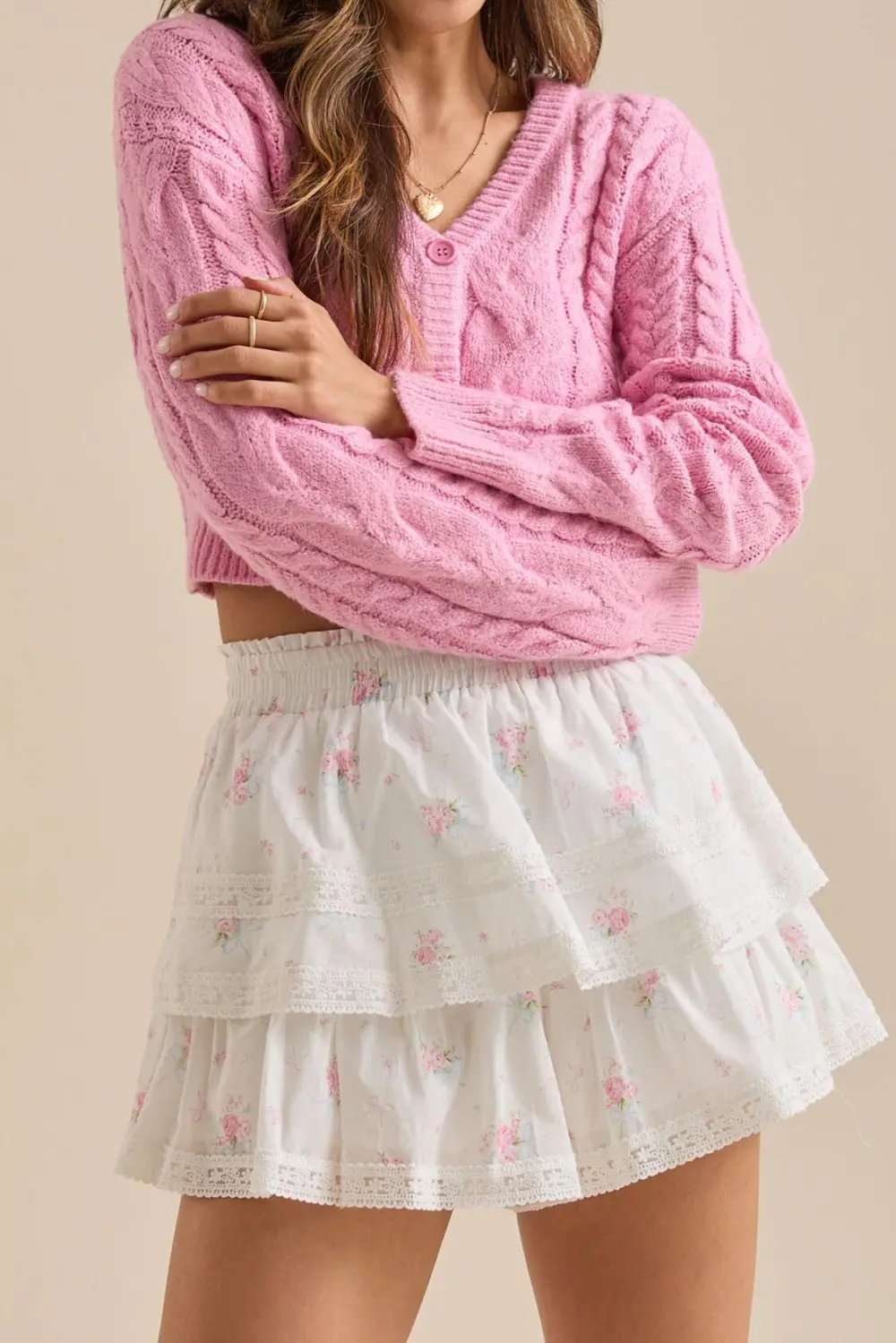Layered Lace Cotton Shorts
