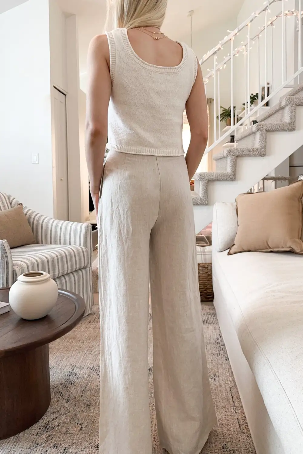 Simple Soft Linen Blend Pants