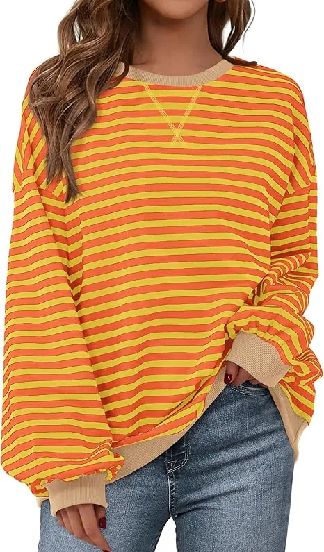 ✨ Women’s Striped Hoodie Sweatshirt – Cozy, Cute & Fall-Ready
