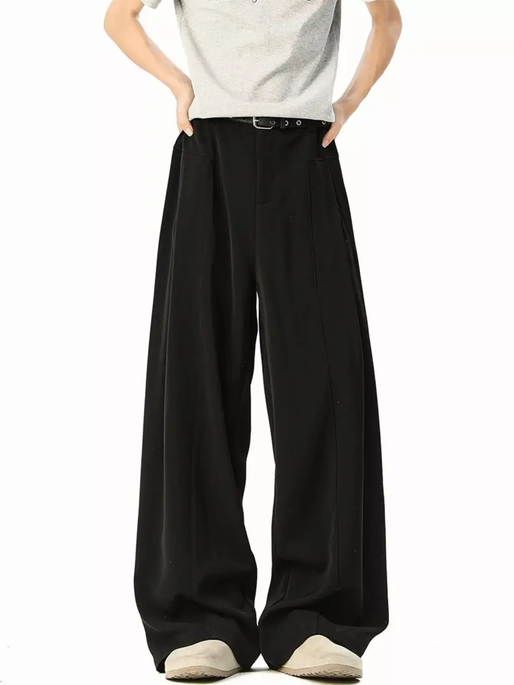 Men's Plus Size Wide Leg Pants