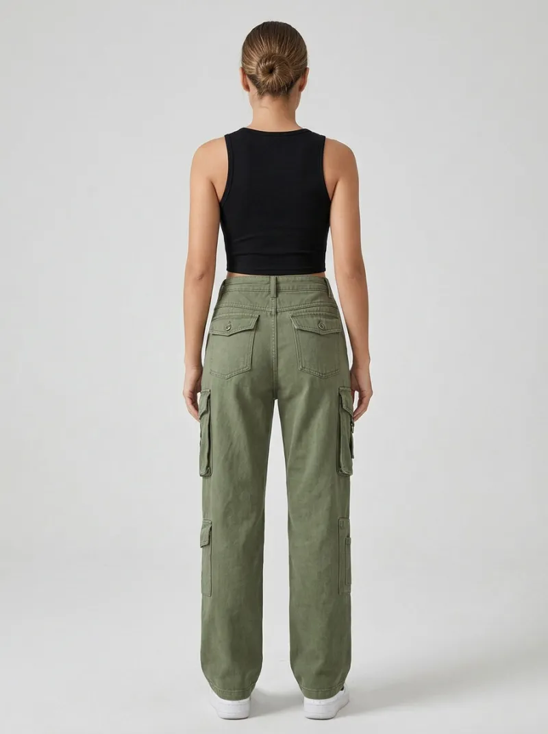 Flexible Street Style Women's Multi Pocket Cargo Pants