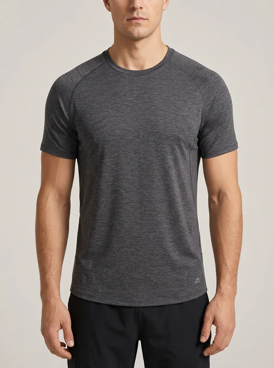 Men's Emblem Fitness Raglan Sport Crewneck T-Shirt
