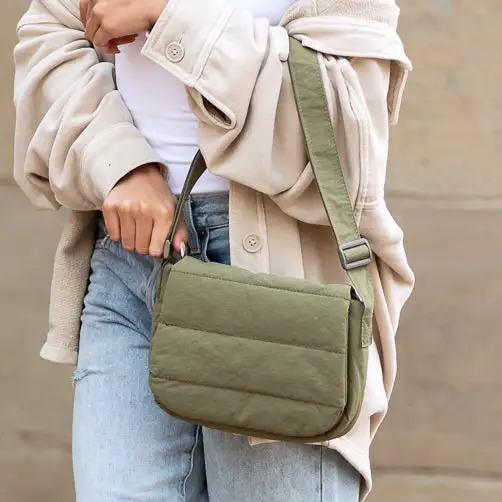 Quilted Foldover Crossbody Bag
