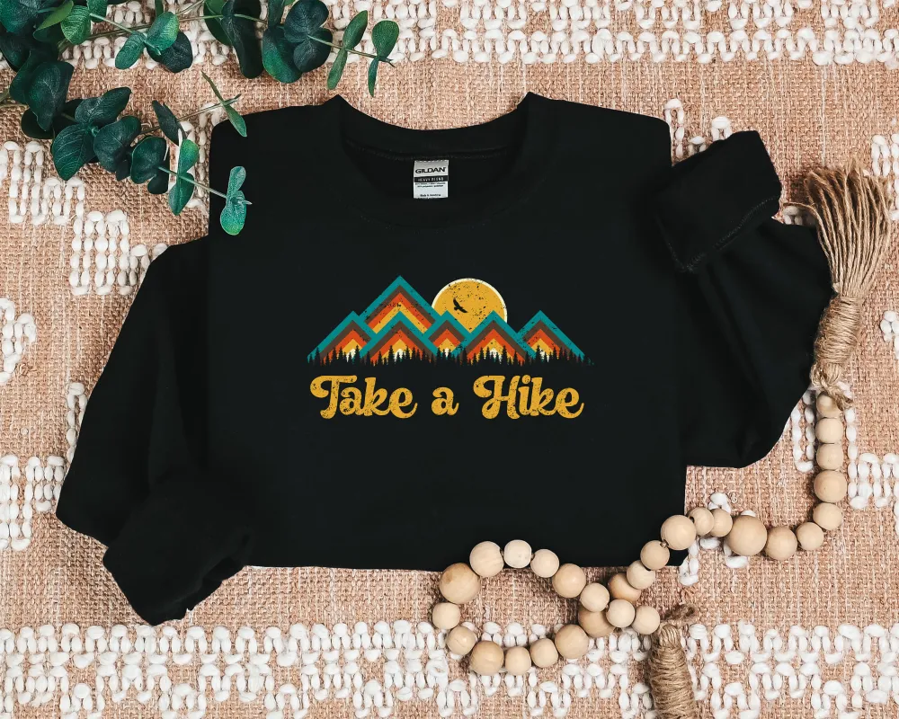 Trail Hike Graphic Crewneck Sweatshirt