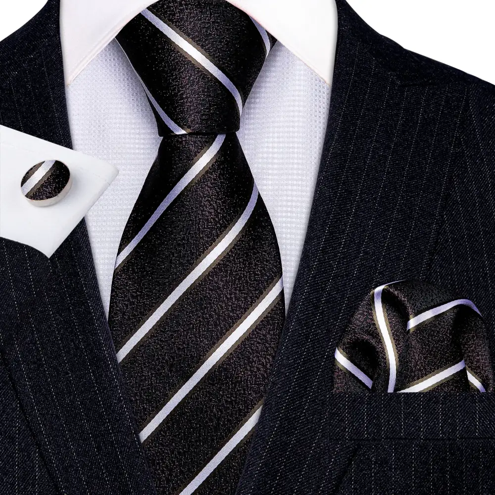 Relaxed Striped Silk Necktie Set