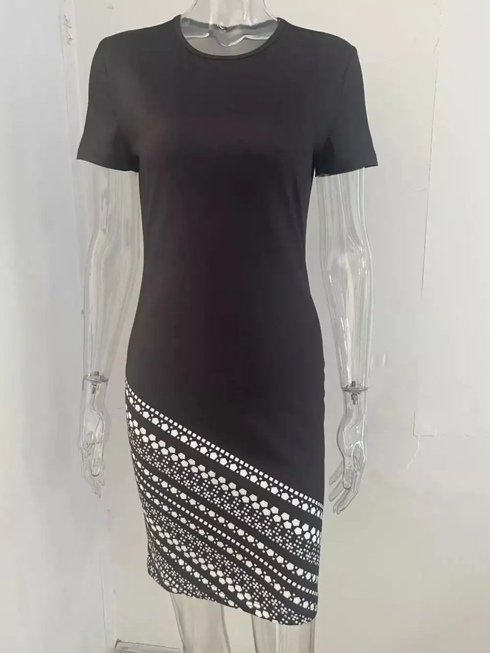 Round Neck Mini Dress