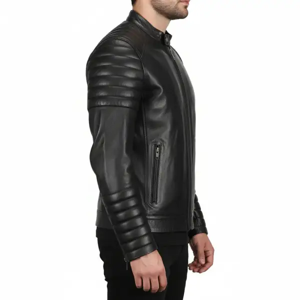 Moto Inspired Leather Biker Motorcycle Jacket