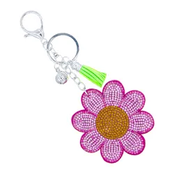 Playful Floral Charm Keychain