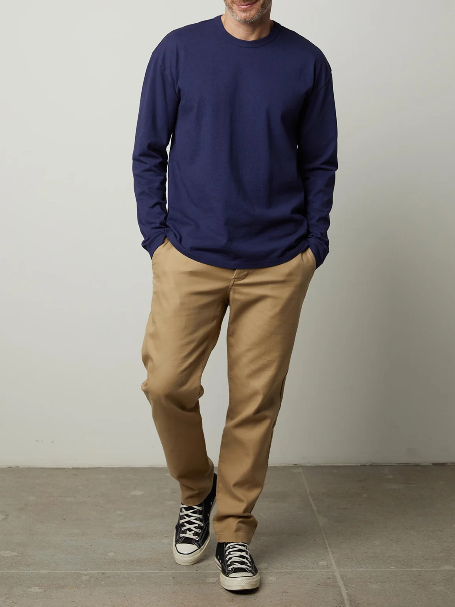 Men's Fashion Cotton Oversize Long Sleeve T-Shirt