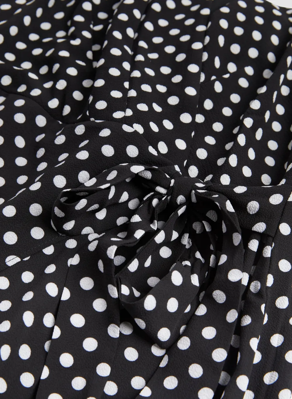 V-Neck Polka Dot Wide-Leg Jumpsuit