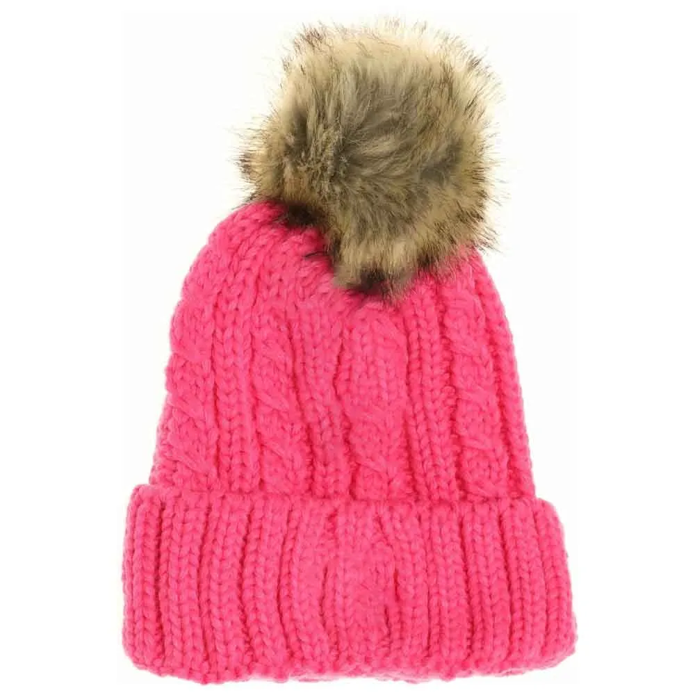 Ribbed Pom Beanie