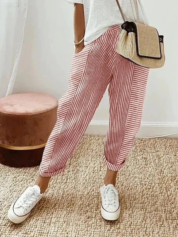 Striped Relaxed Trousers