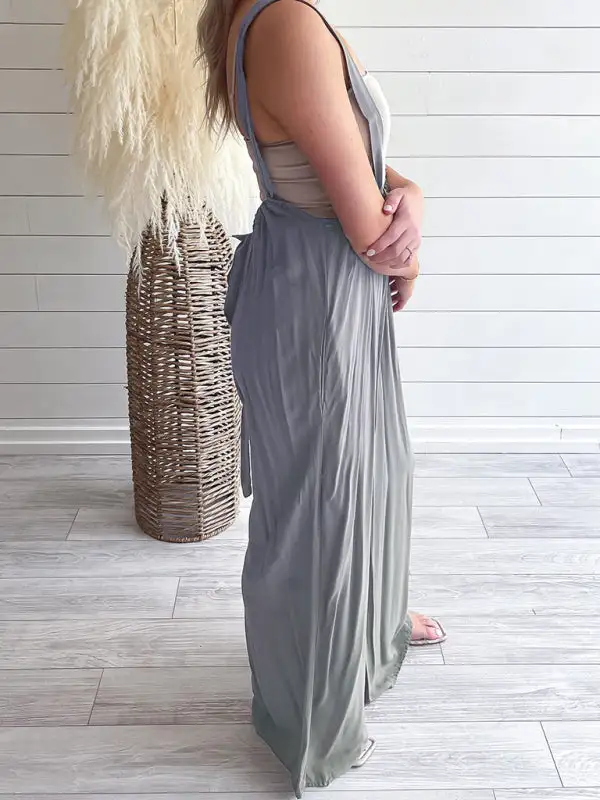 Jumpsuit Clean All Match Lace Up Pants
