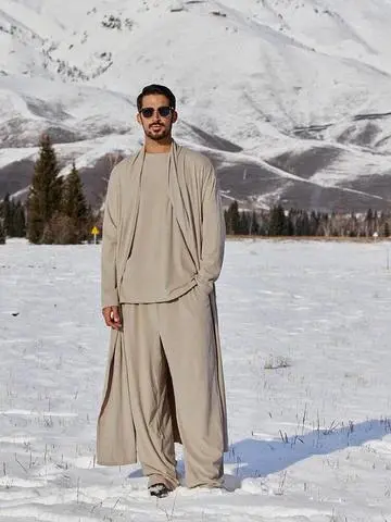 Men’s 3-Piece Stretch Lounge Set – Soft, Simple, Versatile