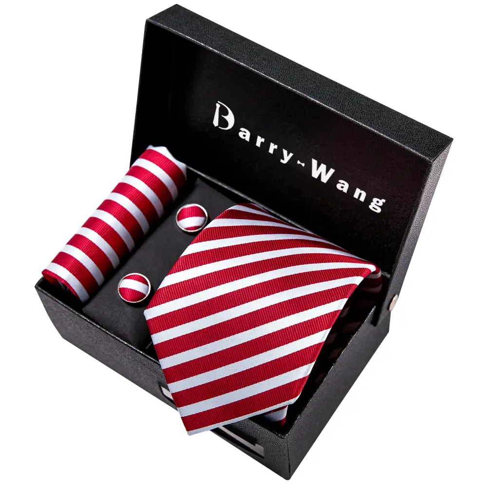 Textured Striped Necktie Set