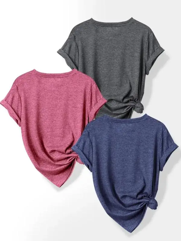 Women'S Heart Print Tee, Casual Short Sleeve T-Shirt For Daily Wear, Ladies Clothes For All Seasons, Graphic Tees, Women swear