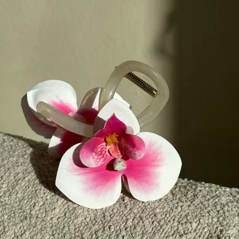 Orchid Flower Hair Claw Clip