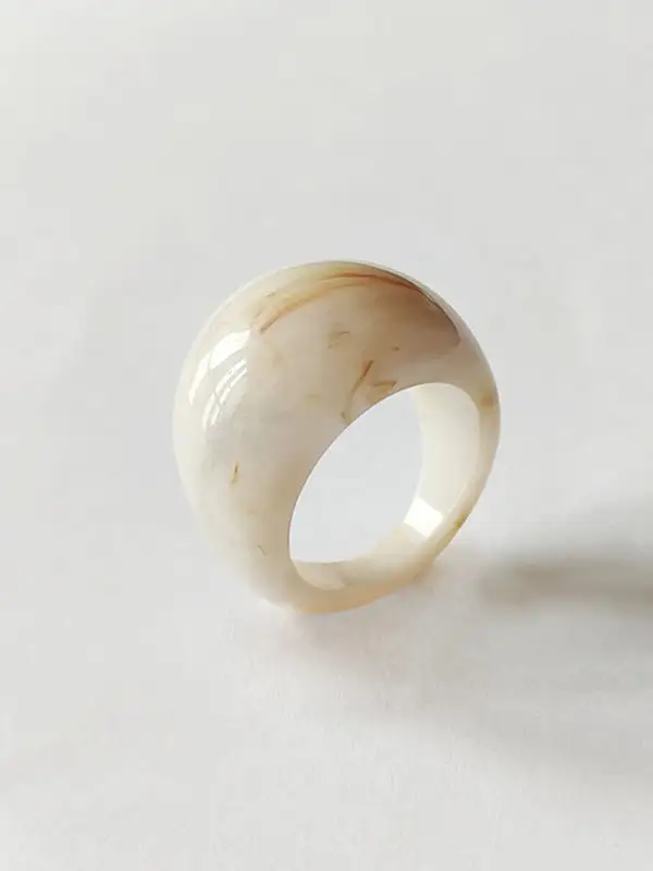 Sculptural Geometric Resin Ring