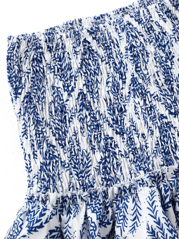 Pleated Ruffle Trim Skirt
