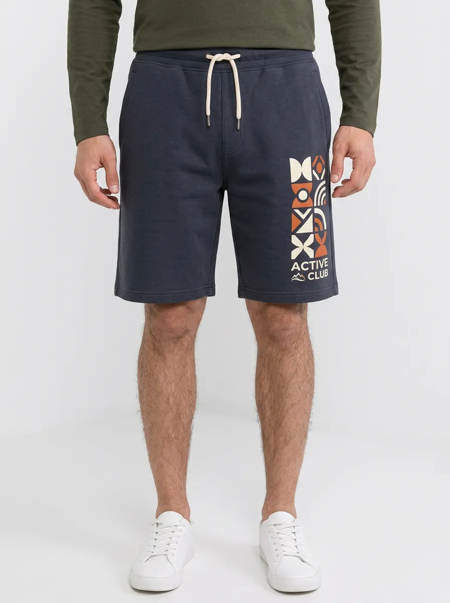 Men's Geometric Printed Sweat Shorts