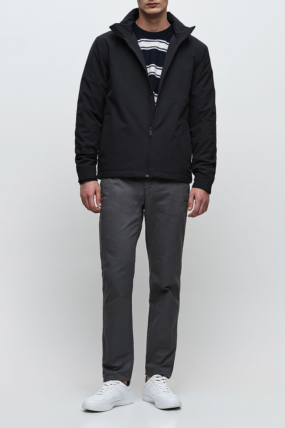 Black High Neck Padded Jacket