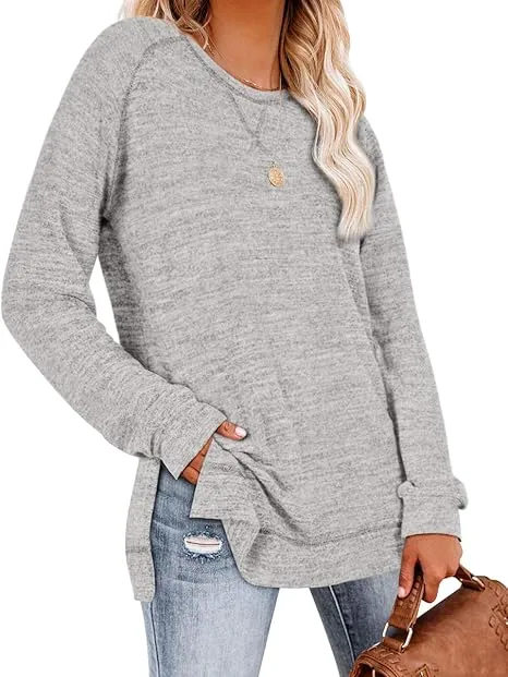 Tunic Tops for Women 2025 Long Sleeve Shirts for Leggings Loose Fit Sweaters