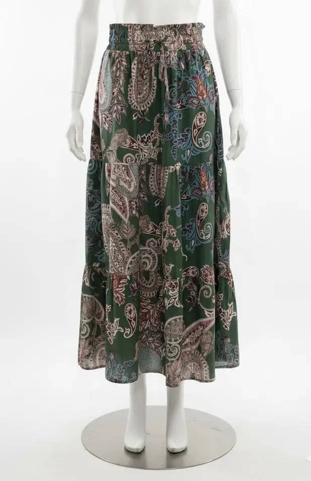 Tiered Smocked Waist Skirt