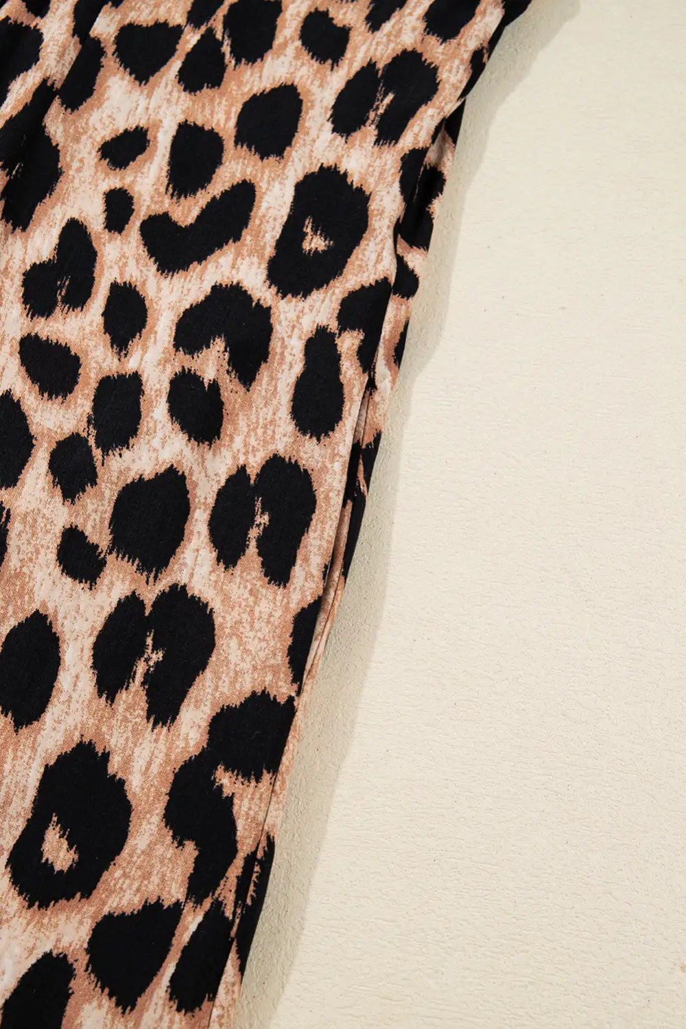 Animal Print Smocked Midi Dress