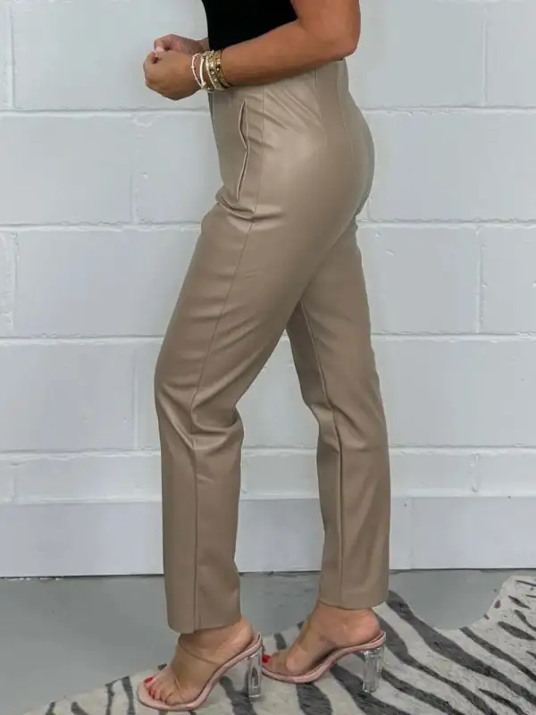 Modern High Waist Straight Leg Pants