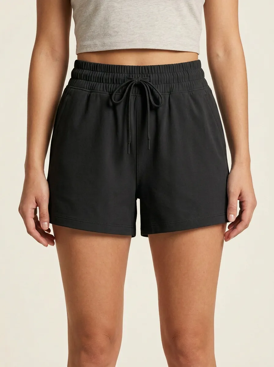 Women's Straight-Cut Drawstring Lounge Shorts